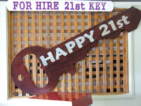 21st Birthday never to be forgotten so Hire from Hire Solutions the 21st key